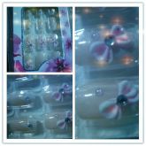 Fake nails pink bows
