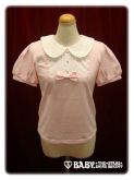 Round collar puff sleeves cutsew